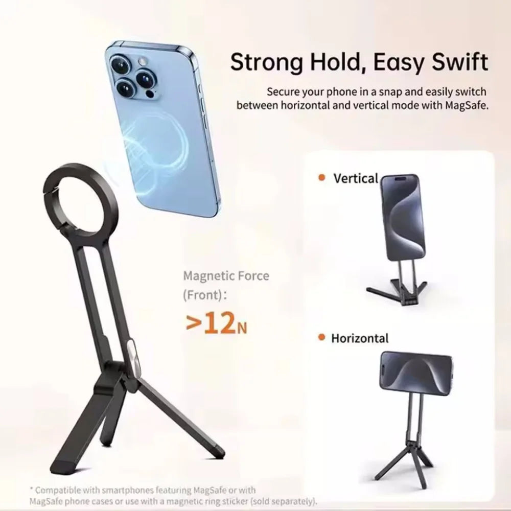 Carabiner Mounted Phone Magnet Tripod
